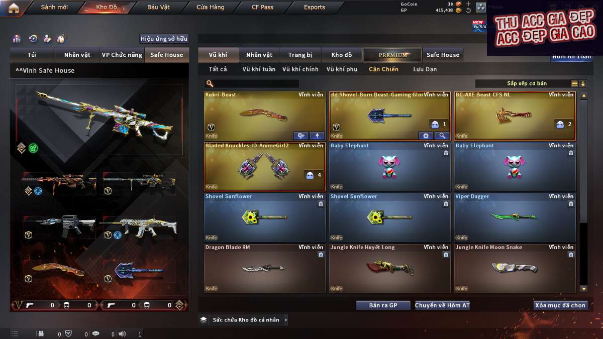 shop acc cf uy tin gia re
